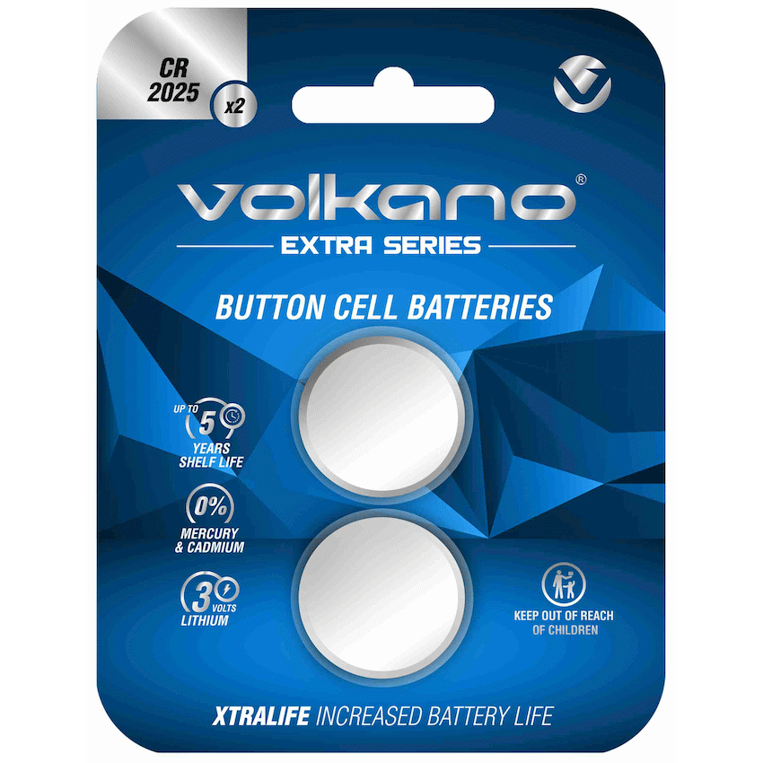 Volkano Extra Series CR2025 Pack of 2 Batteries