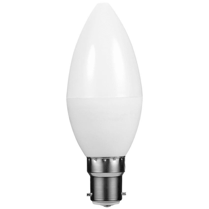 SWITCHED 5W Candle LED Light Bulb B22 - Warm White