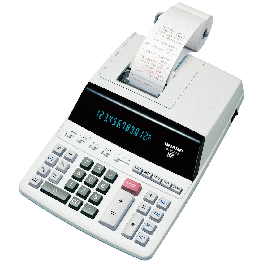Sharp EL-2607V Premium Fast Printer Calculator AC Powered - Image 2