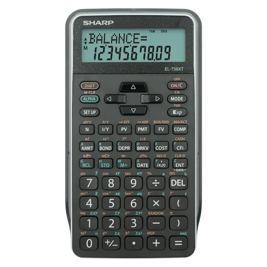 Sharp EL-738 XTB - Advanced Financial Calculator NEW DESIGN