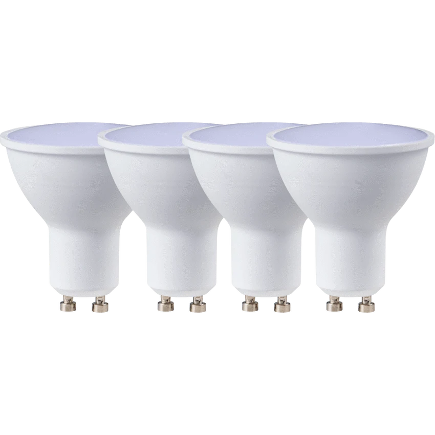 Switched 3w GU10 Rechargeable LED Light Bulb - CW - 4 Pack
