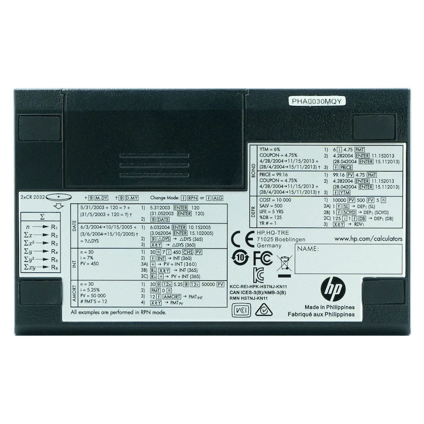 HP 12C Platinum Financial Calculator (Algebraic or RPN) - Image 3