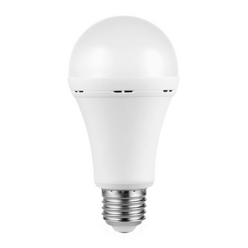 Switched 9w A60 Rechargeable LED Light Bulb - E27 - Warm White - Image 2