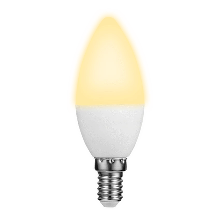Switched 5w Candle LED Light Bulb E14 - Warm White - Image 3