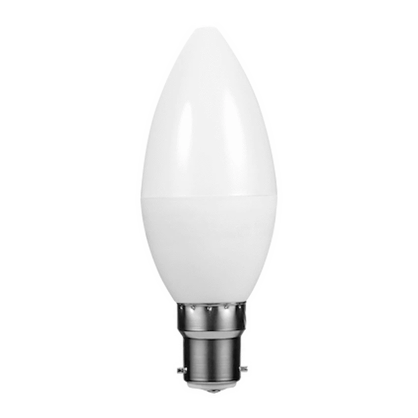 SWITCHED 5W Candle LED Light Bulb B22 - Warm White - Image 2