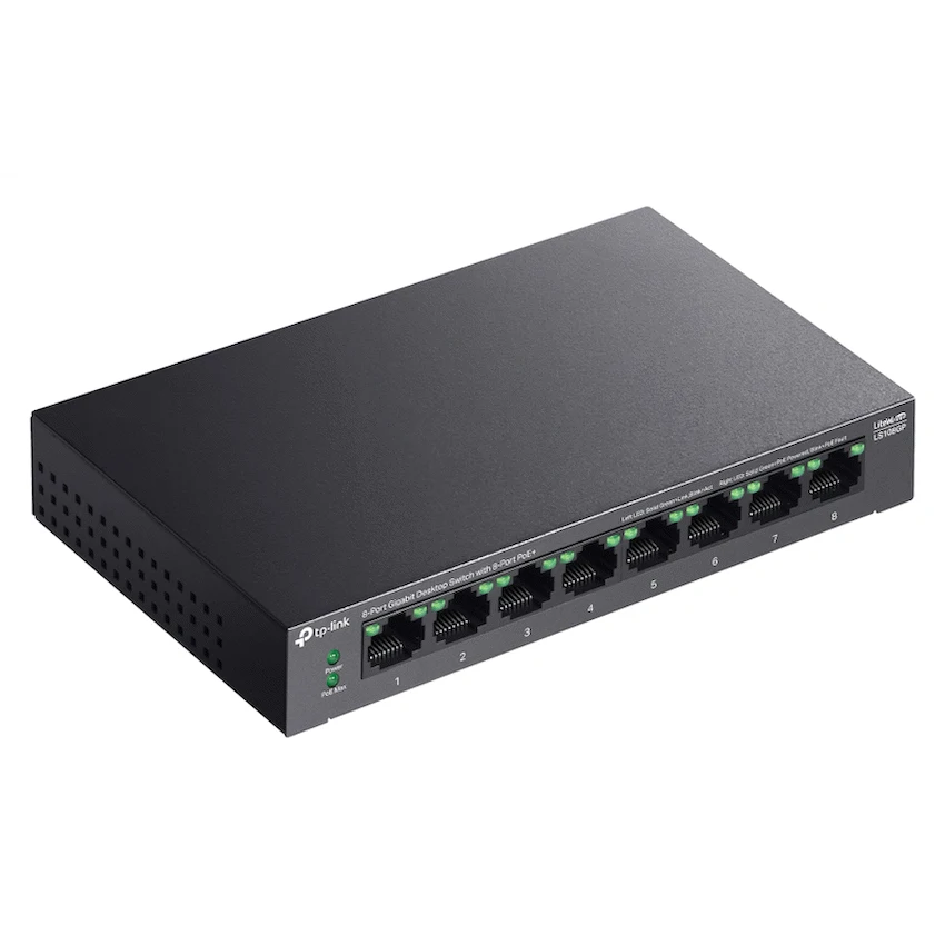 TP-Link LS108GP 8-Port Gigabit Desktop Switch with 8-Port PoE+ - Image 4