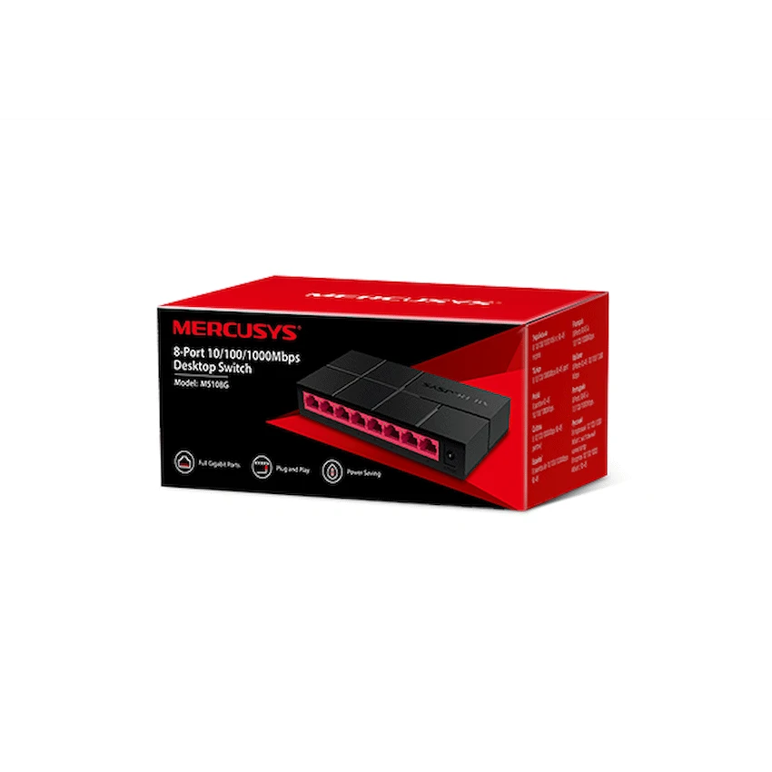 TP-Link Mercusys MS108G 8-Port Gigabit Desktop Switch - Image 4