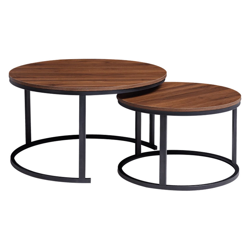 Everfurn Indus Nesting Coffee Table - Mahogany 2-Piece - Image 3