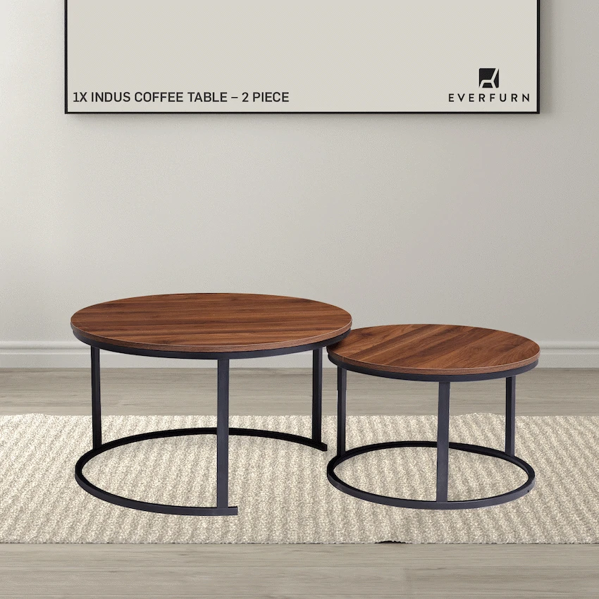 Everfurn Indus Nesting Coffee Table - Mahogany 2-Piece - Image 6