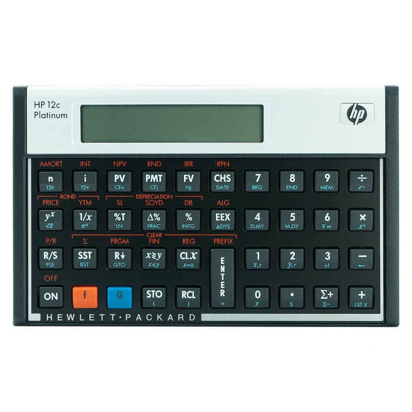 HP 12C Platinum Financial Calculator (Algebraic or RPN)
