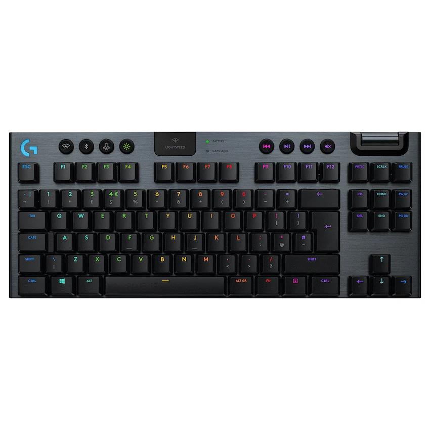 Logitech® G915 TKL LIGHTSPEED Wireless RGB Mechanical Gaming Keyboard - GL Tactile - Carbon