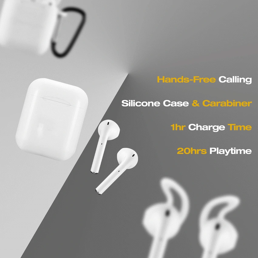 Amplify Buds Series True Wireless Earphones with Silicone Accessories - White - Image 2