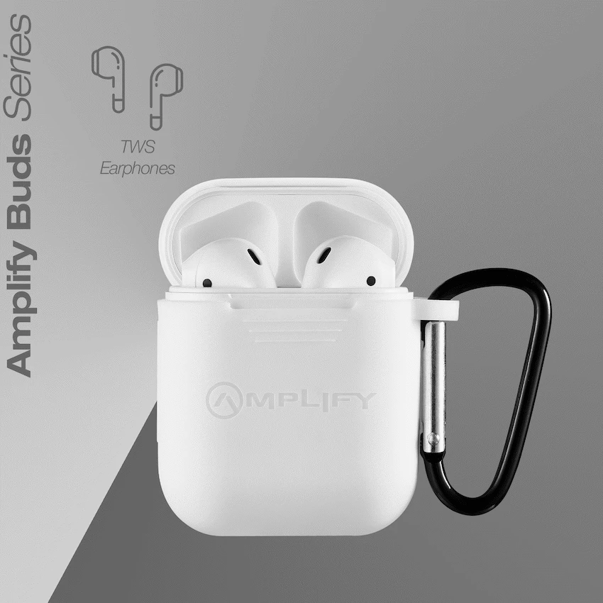 Amplify Buds Series True Wireless Earphones with Silicone Accessories - White - Image 6