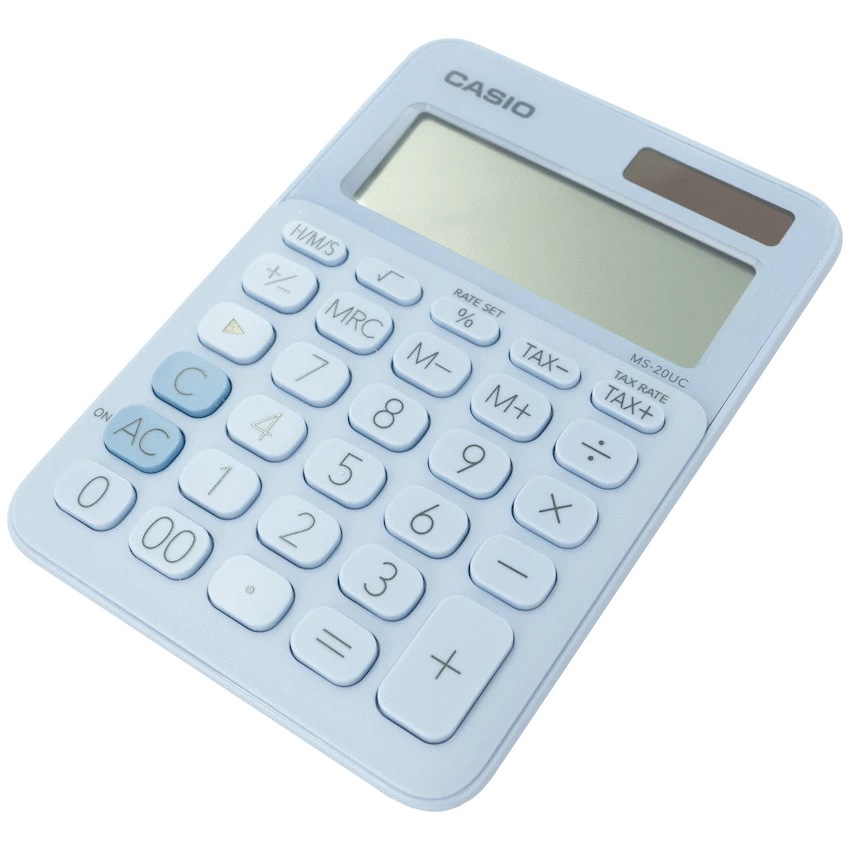 Casio MS-20UC - Desktop Calculator 12-Digit - Light Blue - Image 2