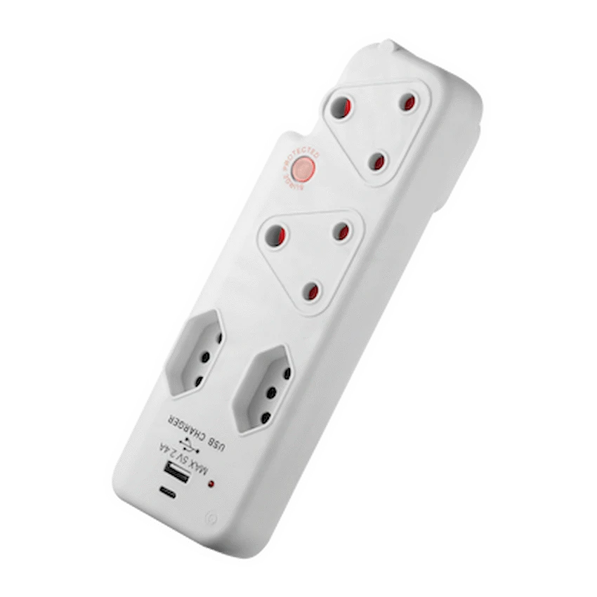 Ellies 4 Way Medium Surge adaptor with type C + USB - Image 3