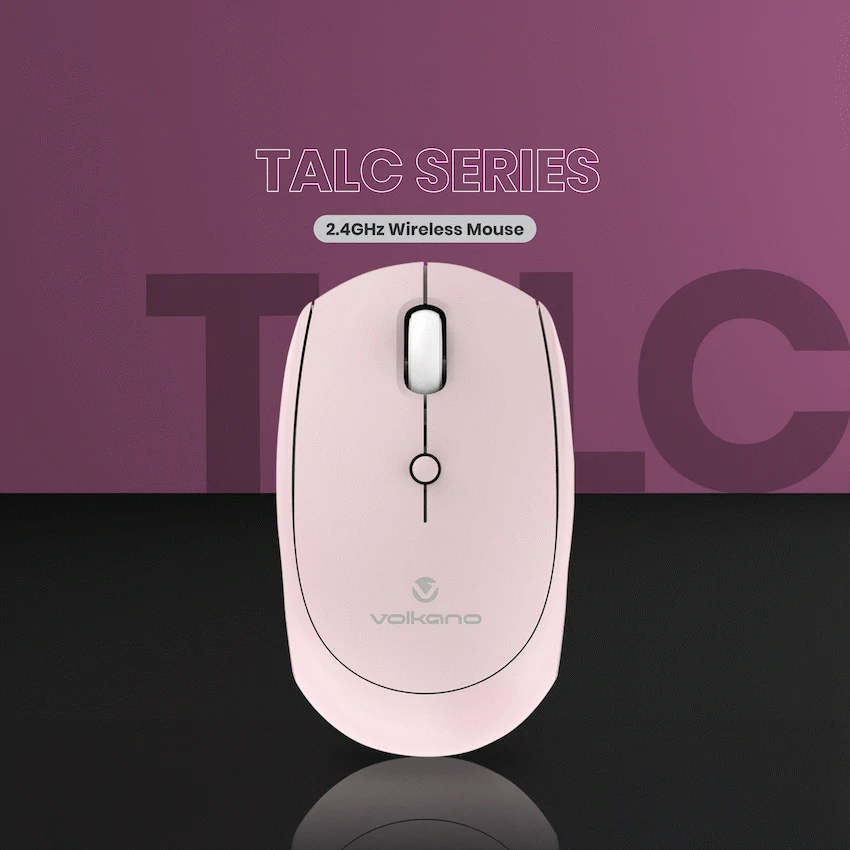 Volkano Talc Wireless Mouse - Pink - Image 6