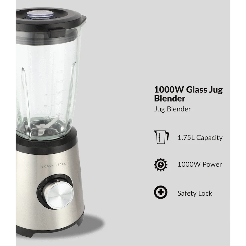 Boden Stark 1000w Glass Jug Blender - Image 5
