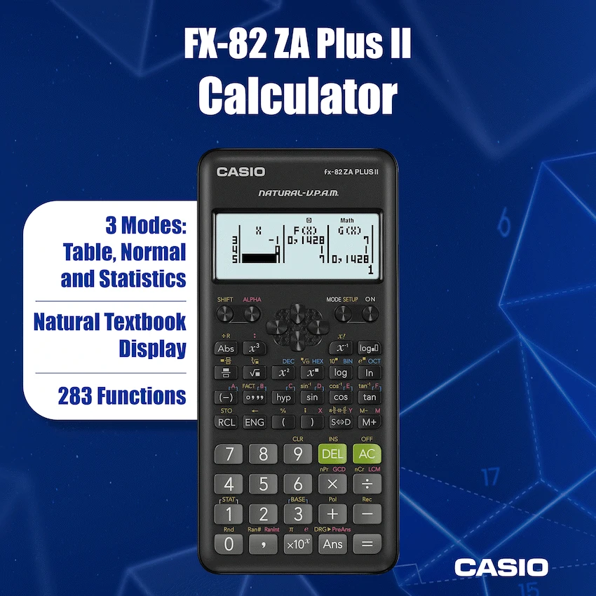 Casio FX-82 ZA Plus II Calculator - Image 4