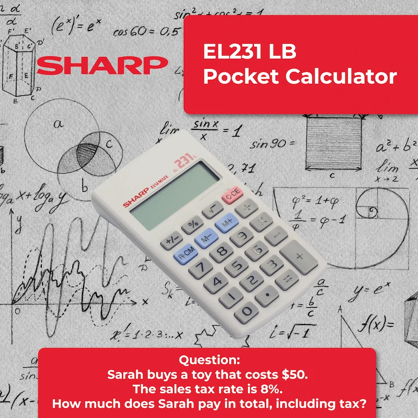 Sharp EL231 LB Pocket Calculator - Image 4