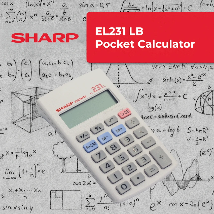 Sharp EL231 LB Pocket Calculator - Image 5