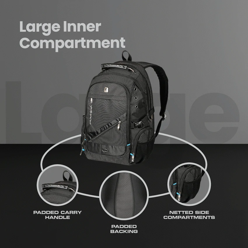 Volkano G-Unit Backpack - Black/Grey/Turquoise - Image 8