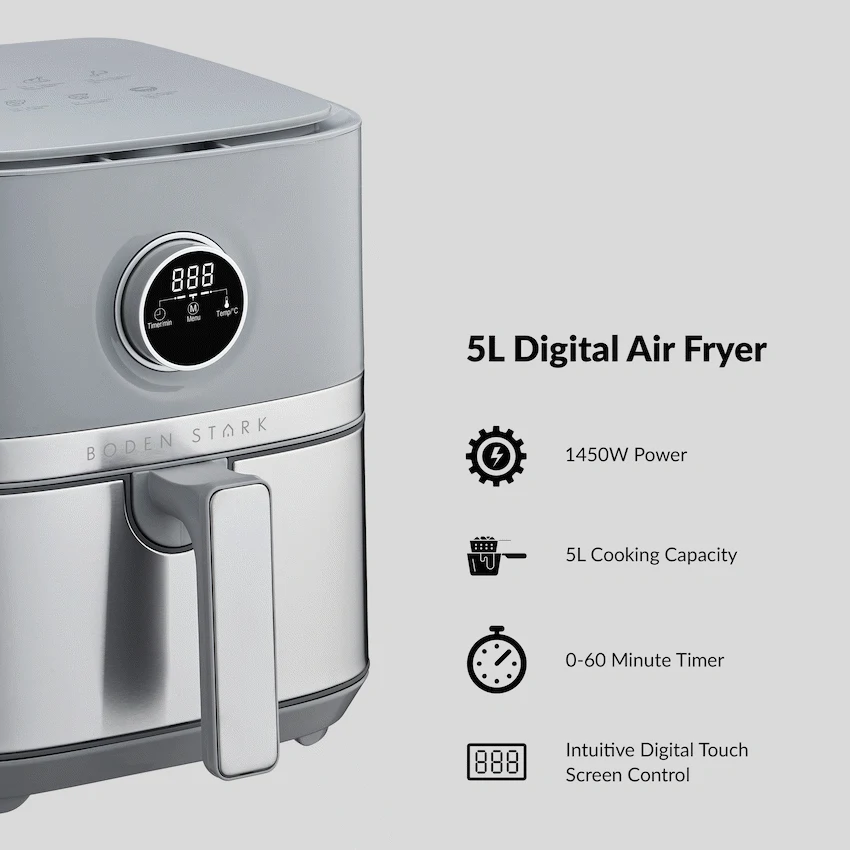 Boden Stark 5.0L Digital Air Fryer - Image 4