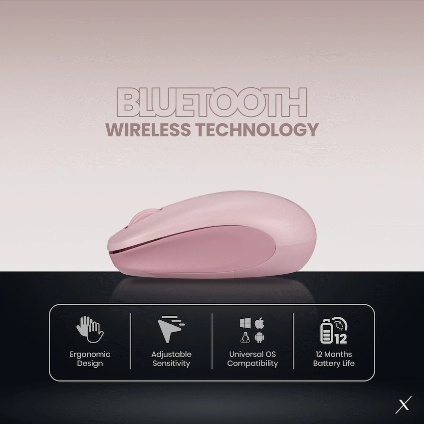 VolkanoX Magma Bluetooth Wireless Mouse - Rose - Image 9